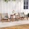 Natural-Grey Teak Wood Nylon Patio Chair with Ergonomic Design